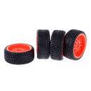 Pack of 4 Rubber Tyre Tyres Tires Wheel Rim Hex 12mm Fits for 1/10 RC Remote Controlled Racing Car 6031R-8003