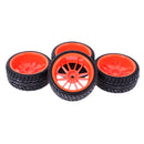 Pack of 4 Rubber Tyre Tyres Tires Wheel Rim Hex 12mm Fits for 1/10 RC Remote Controlled Racing Car 6031R-8003