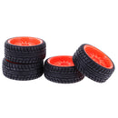 Pack of 4 Rubber Tyre Tyres Tires Wheel Rim Hex 12mm Fits for 1/10 RC Remote Controlled Racing Car 6031R-8003