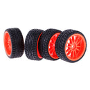 Pack of 4 Rubber Tyre Tyres Tires Wheel Rim Hex 12mm Fits for 1/10 RC Remote Controlled Racing Car 6031R-8003