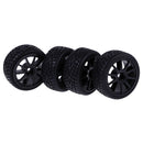 Pack of 4 Rubber Tyre Tyres Tires Wheel Rim Hex 12mm Fits for 1/10 RC Remote Controlled Racing Car 910B-8001