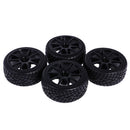 Pack of 4 Rubber Tyre Tyres Tires Wheel Rim Hex 12mm Fits for 1/10 RC Remote Controlled Racing Car 910B-8001