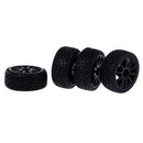 Pack of 4 Rubber Tyre Tyres Tires Wheel Rim Hex 12mm Fits for 1/10 RC Remote Controlled Racing Car 910B-8001