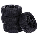 Pack of 4 Rubber Tyre Tyres Tires Wheel Rim Hex 12mm Fits for 1/10 RC Remote Controlled Racing Car 9065-8005