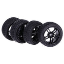 Pack of 4 Rubber Tyre Tyres Tires Wheel Rim Hex 12mm Fits for 1/10 RC Remote Controlled Racing Car 9065-8005