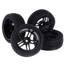 Pack of 4 Rubber Tyre Tyres Tires Wheel Rim Hex 12mm Fits for 1/10 RC Remote Controlled Racing Car 9065-8005
