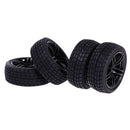 Pack of 4 Rubber Tyre Tyres Tires Wheel Rim Hex 12mm Fits for 1/10 RC Remote Controlled Racing Car 9065-8005
