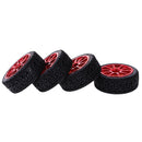 Pack of 4 Rubber Tyre Tyres Tires Wheel Rim Hex 12mm Fits for 1/10 RC Remote Controlled Racing Car 6001-8014