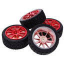 Pack of 4 Rubber Tyre Tyres Tires Wheel Rim Hex 12mm Fits for 1/10 RC Remote Controlled Racing Car 6001-8014
