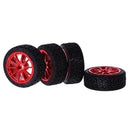 Pack of 4 Rubber Tyre Tyres Tires Wheel Rim Hex 12mm Fits for 1/10 RC Remote Controlled Racing Car 6001-8014