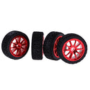 Pack of 4 Rubber Tyre Tyres Tires Wheel Rim Hex 12mm Fits for 1/10 RC Remote Controlled Racing Car 6001-8014