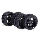 Pack of 4 Rubber Tyre Tyres Tires Wheel Rim Hex 12mm Fits for 1/10 RC Remote Controlled Racing Car 6030-6017