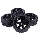 Pack of 4 Rubber Tyre Tyres Tires Wheel Rim Hex 12mm Fits for 1/10 RC Remote Controlled Racing Car 6030-6017