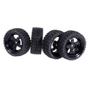 Pack of 4 Rubber Tyre Tyres Tires Wheel Rim Hex 12mm Fits for 1/10 RC Remote Controlled Racing Car 6030-6017