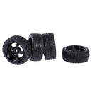 Pack of 4 Rubber Tyre Tyres Tires Wheel Rim Hex 12mm Fits for 1/10 RC Remote Controlled Racing Car 6030-6017