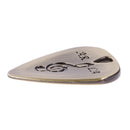 Durable Bronze Electric Acoustic Guitar Pick Plectrum Accessory with Musical Note Pattern Musicians Gift