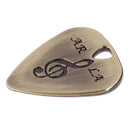 Durable Bronze Electric Acoustic Guitar Pick Plectrum Accessory with Musical Note Pattern Musicians Gift