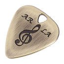 Durable Bronze Electric Acoustic Guitar Pick Plectrum Accessory with Musical Note Pattern Musicians Gift
