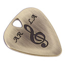Durable Bronze Electric Acoustic Guitar Pick Plectrum Accessory with Musical Note Pattern Musicians Gift