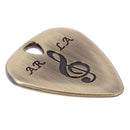 Durable Bronze Electric Acoustic Guitar Pick Plectrum Accessory with Musical Note Pattern Musicians Gift