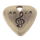 Durable Bronze Electric Acoustic Guitar Pick Plectrum Accessory with Musical Note Pattern Musicians Gift