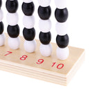 Black White Beads Frame for Kids Montessori Math Odds Evens Early Learning Wooden Toy