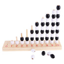 Black White Beads Frame for Kids Montessori Math Odds Evens Early Learning Wooden Toy