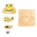 The Growth Process of Frog Jigsaw Puzzles Matching Toy for Kids Montessori Early Developing Toy