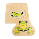 The Growth Process of Frog Jigsaw Puzzles Matching Toy for Kids Montessori Early Developing Toy