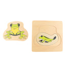 The Growth Process of Frog Jigsaw Puzzles Matching Toy for Kids Montessori Early Developing Toy