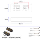 A Pair of Soap-bar Pickup 50/52mm Pole Spacing Black for Gb P-90 Electric Guitar Replacement Parts