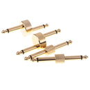 Set of 4 Pieces Guitar Effect Pedal Connector Plug Adapter Angled Straight