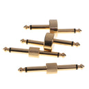 Set of 4 Pieces Guitar Effect Pedal Connector Plug Adapter Angled Straight