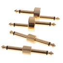 Set of 4 Pieces Guitar Effect Pedal Connector Plug Adapter Angled Straight