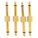 Set of 4 Pieces Adaptor Instrument Guitar Pedal Coupler Connector Straight