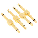 Set of 4 Pieces Adaptor Instrument Guitar Pedal Coupler Connector Straight