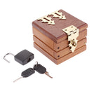 Mini Wooden Case Ring Coin Container Gimmick for Magic Performance Practice Brown