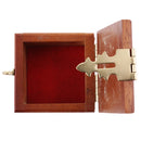 Mini Wooden Case Ring Coin Container Gimmick for Magic Performance Practice Brown