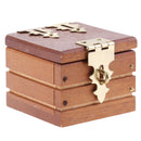 Mini Wooden Case Ring Coin Container Gimmick for Magic Performance Practice Brown