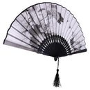 Fashionable Bamboo Foldable Chinese Handheld Fan Women Girls Prom Wedding Party Decor Accessory