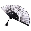 Fashionable Bamboo Foldable Chinese Handheld Fan Women Girls Prom Wedding Party Decor Accessory