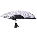 Fashionable Bamboo Foldable Chinese Handheld Fan Women Girls Prom Wedding Party Decor Accessory