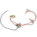 Set of Professional Wiring Harness A500k B500k Pots with 2V1T1J Copper Bush Jack for Jazz Bass Guitar Replacement