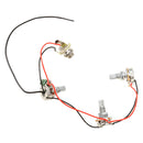 Set of Professional Wiring Harness A500k B500k Pots with 2V1T1J Copper Bush Jack for Jazz Bass Guitar Replacement