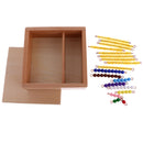 Montessori Maths Material 1-10 Number Count Beads Bar Kids Educational Toys