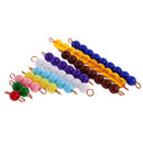 Montessori 10pcs 1-10 Numbers Beads Bars Kids Learn Math Educational Intelligence Development Toy Gift