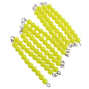 Montessori Ten Beads Bars Chain Kids Decimal System Learning Maths Toy Gift