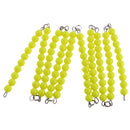 Montessori Ten Beads Bars Chain Kids Decimal System Learning Maths Toy Gift