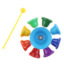 8 Sounds Hand Bell Colorful with Plastic Mallet Children Music Toy Percussion