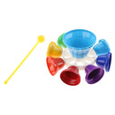 8 Sounds Hand Bell Colorful with Plastic Mallet Children Music Toy Percussion